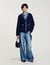 Cardigan vest met denim
