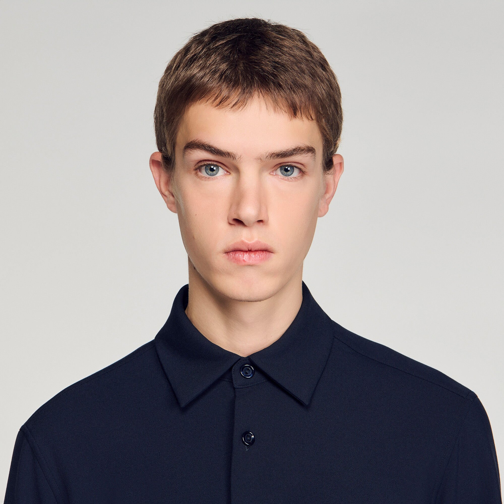 Overhemd met opgestikte zakken