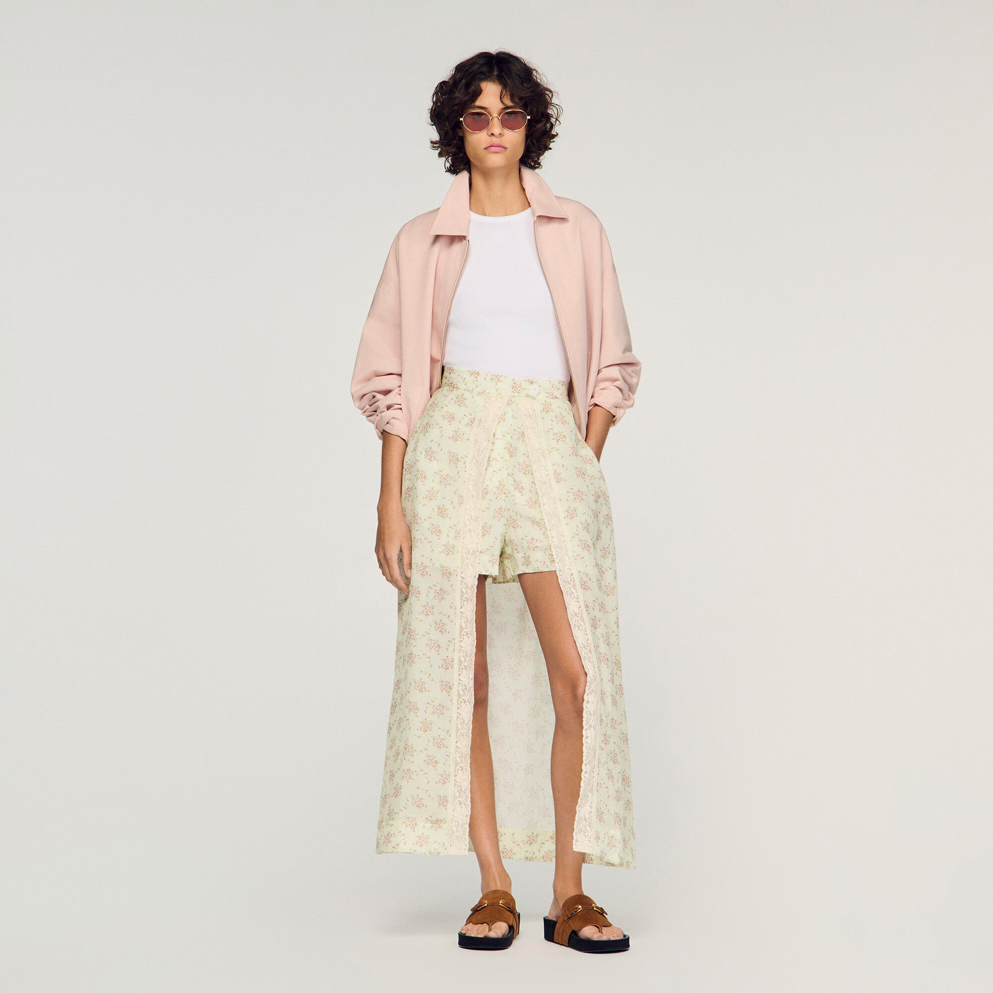 Lange skort met bloemenprint