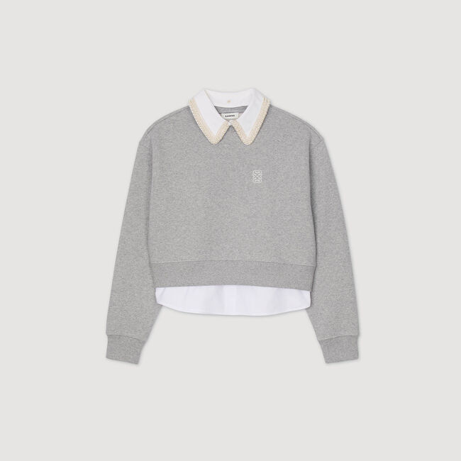 Sweatshirt trompe l'oeil effect