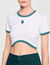 Kort T-shirt tweekleurig