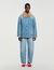 Denim jas met imitatiebonten kraag - Vrouw | Sandro