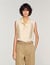 Korte overhemdblouse met kant