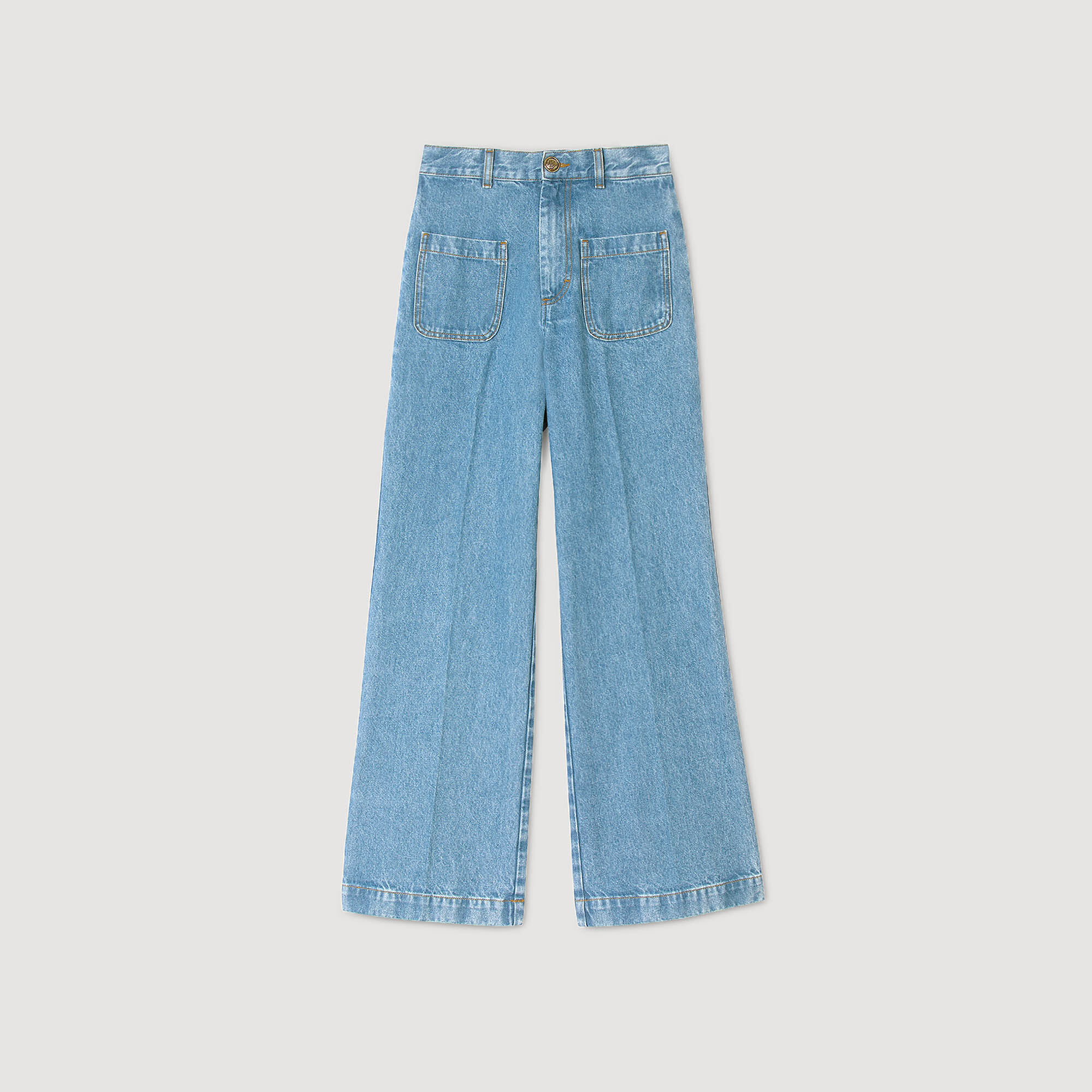 Jeans wijd met hoge taille