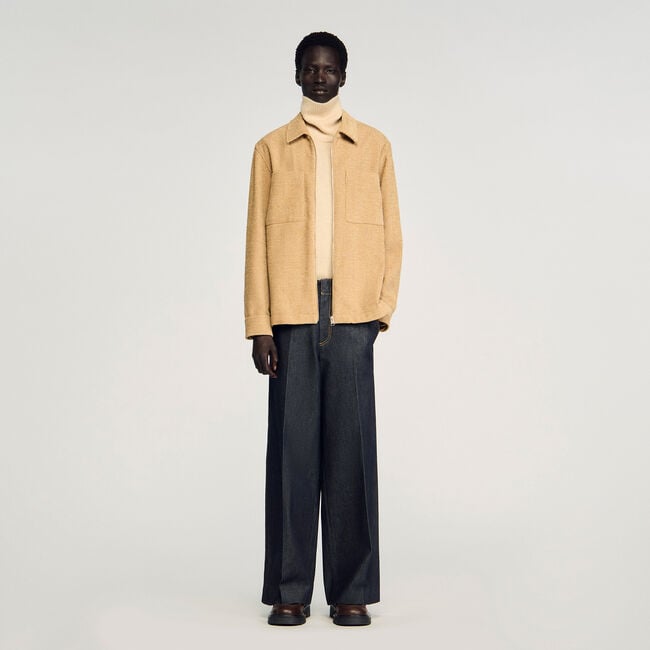 Overshirt van ribfluweel