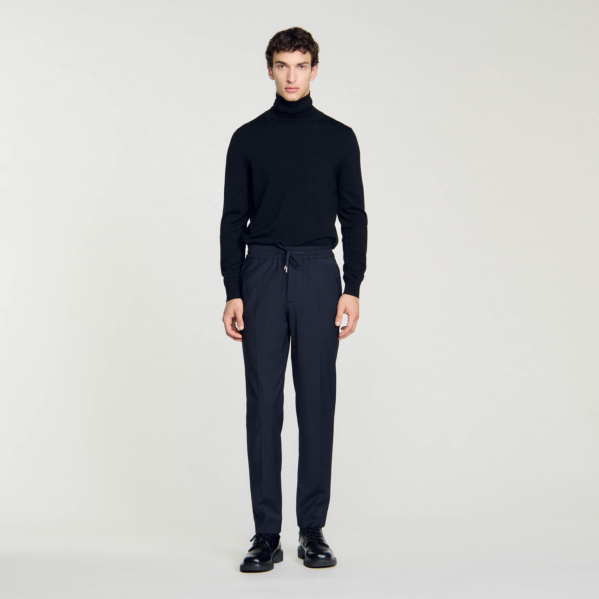 Rechte pantalon met elastiek