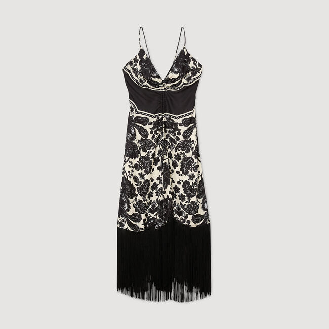 Lange jurk met bloemenprint