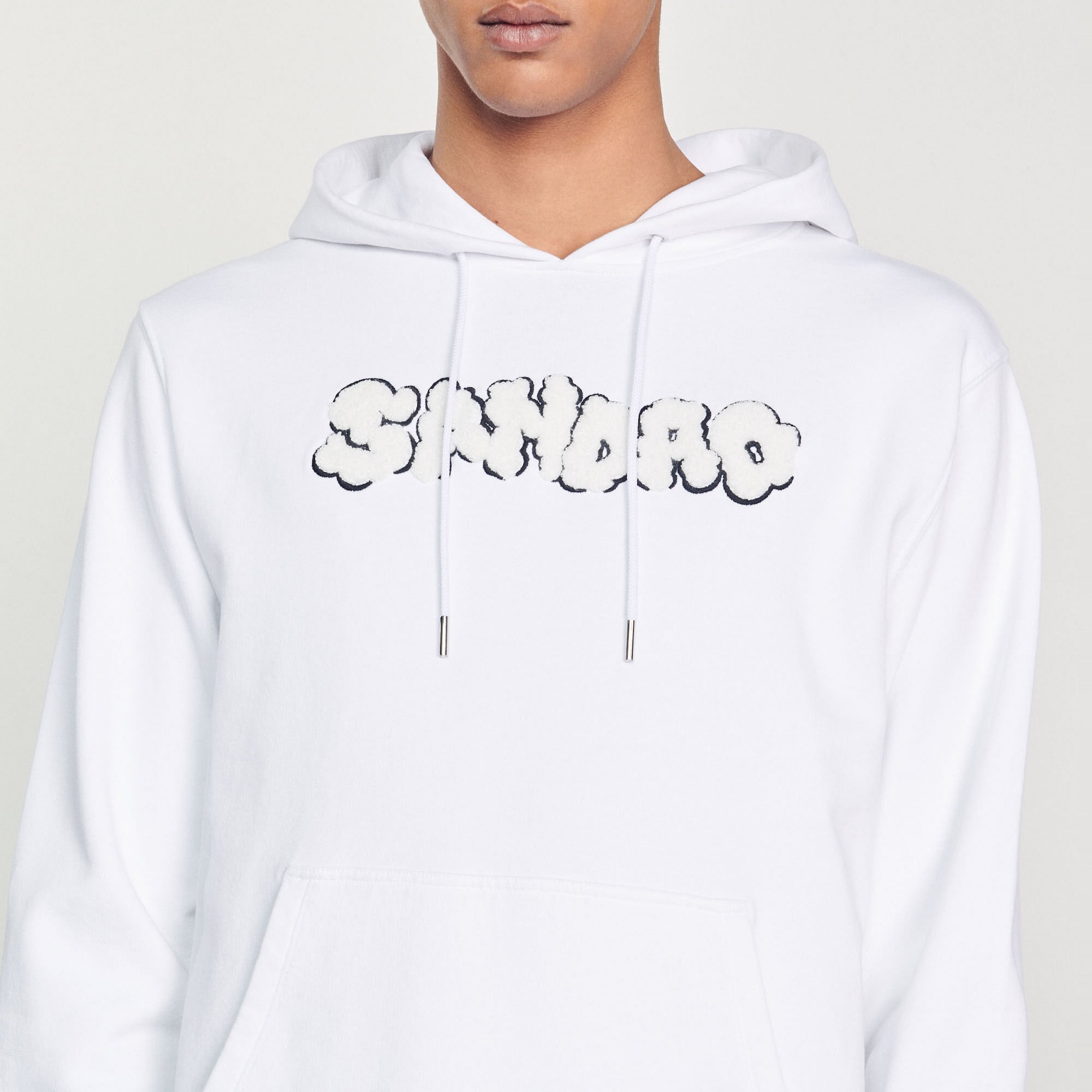 Hoody met geborduurd Sandro-logo