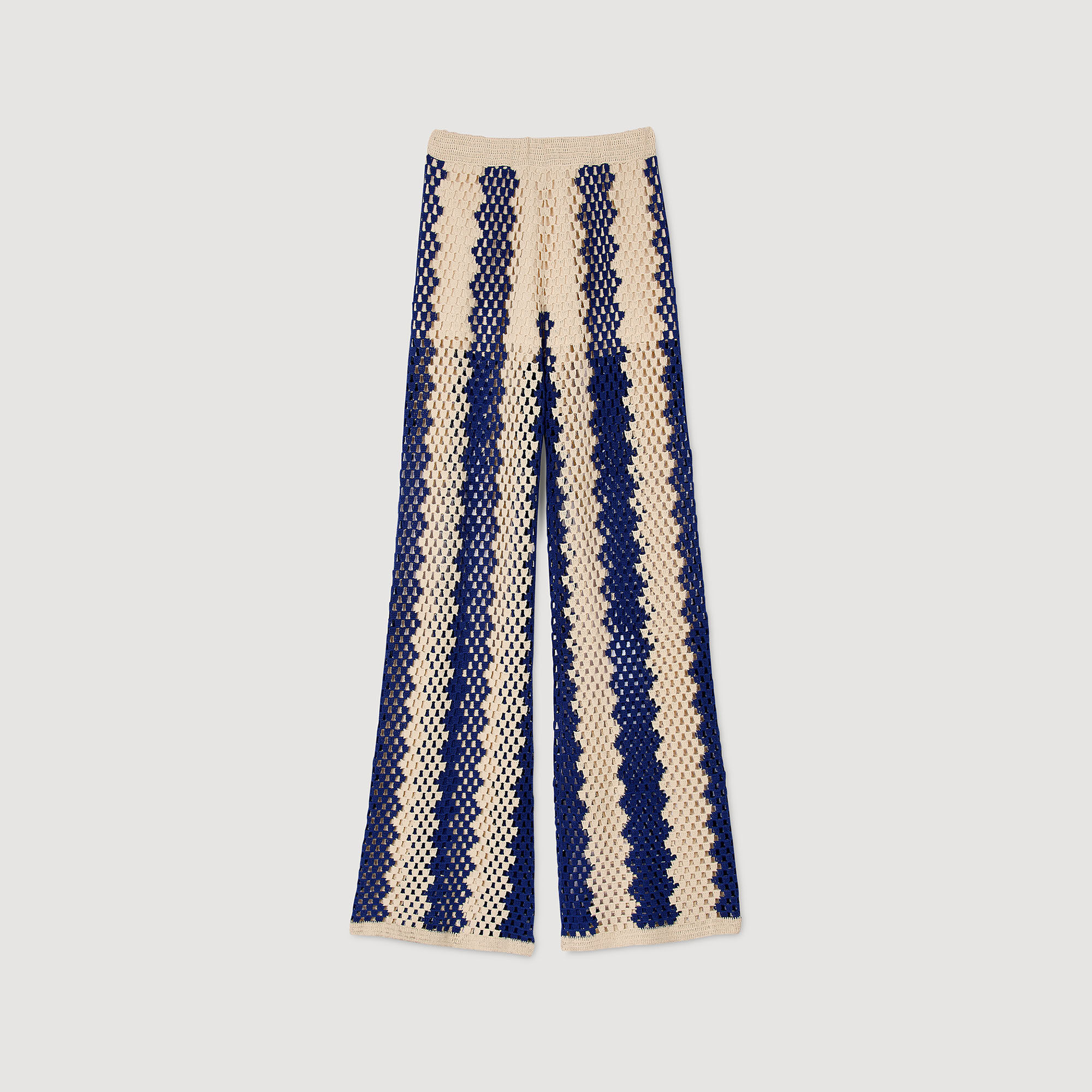 Pantalon tweekleurig tricot