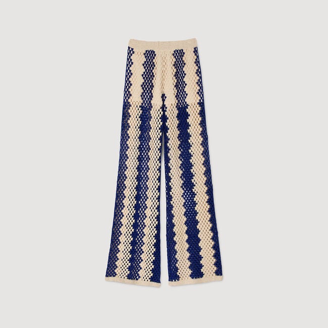 Pantalon tweekleurig tricot