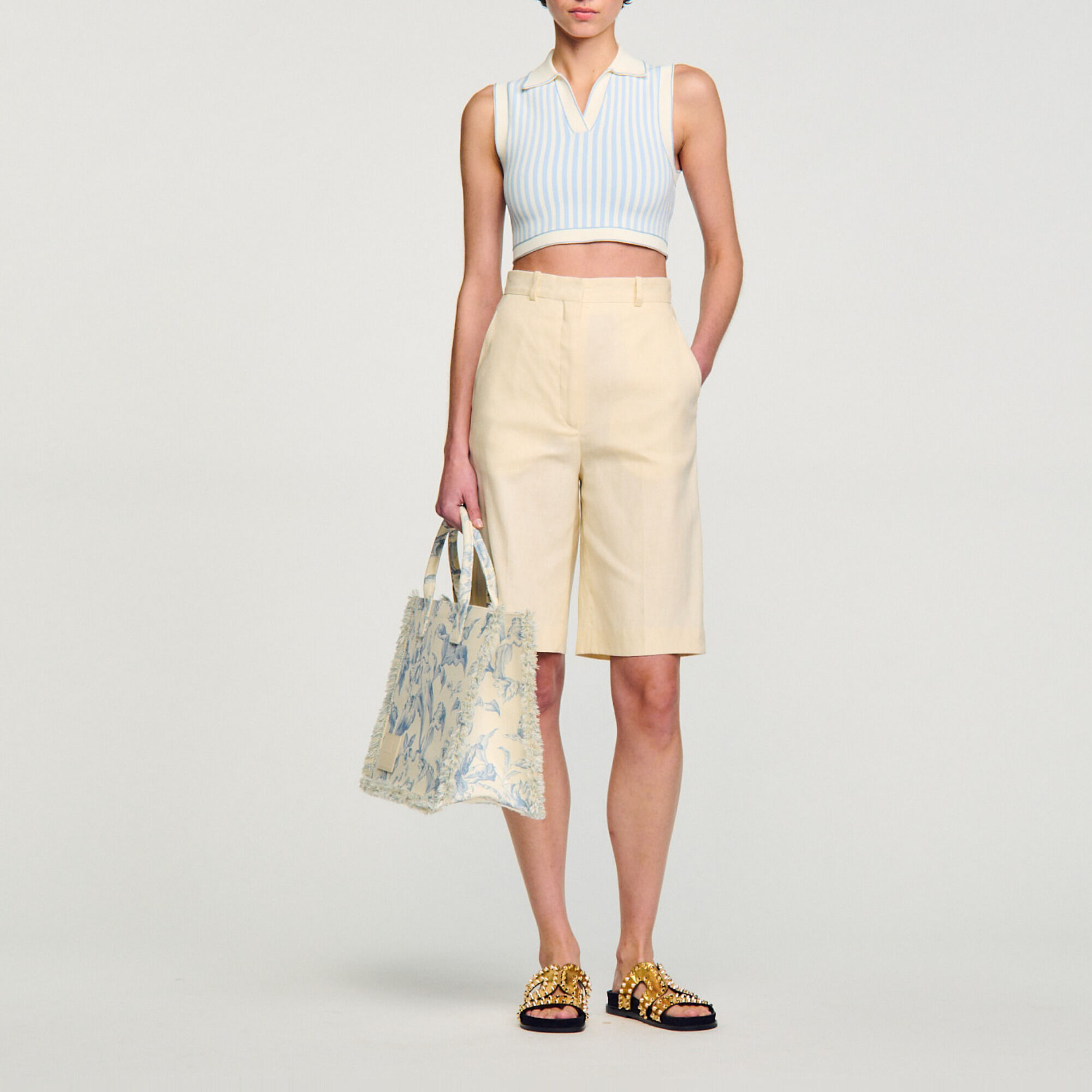 Korte trui met strepen