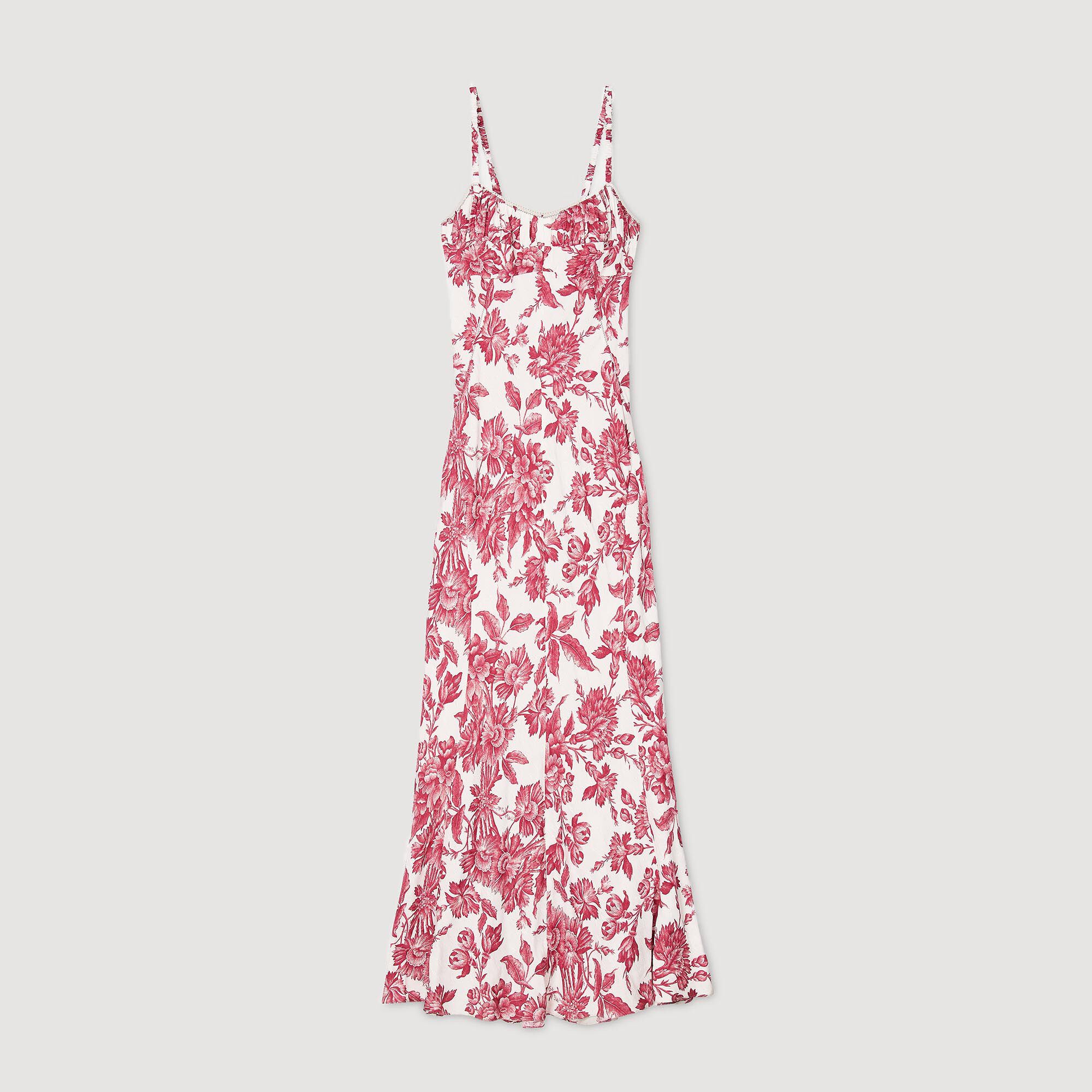Lange jurk met bloemenprint