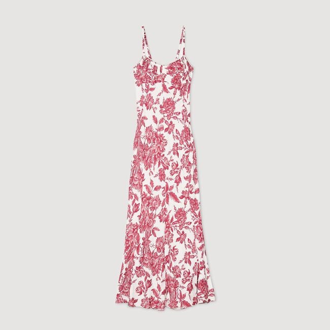Lange jurk met bloemenprint