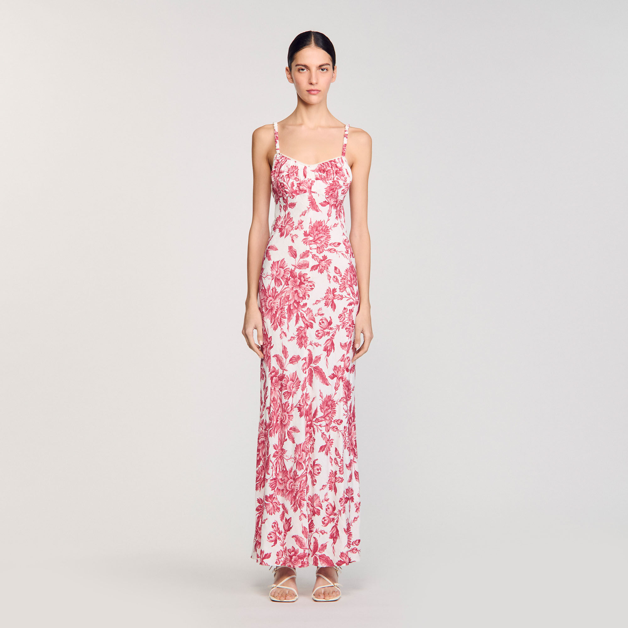 Lange jurk met bloemenprint