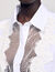 Overhemdblouse met plastron van kant