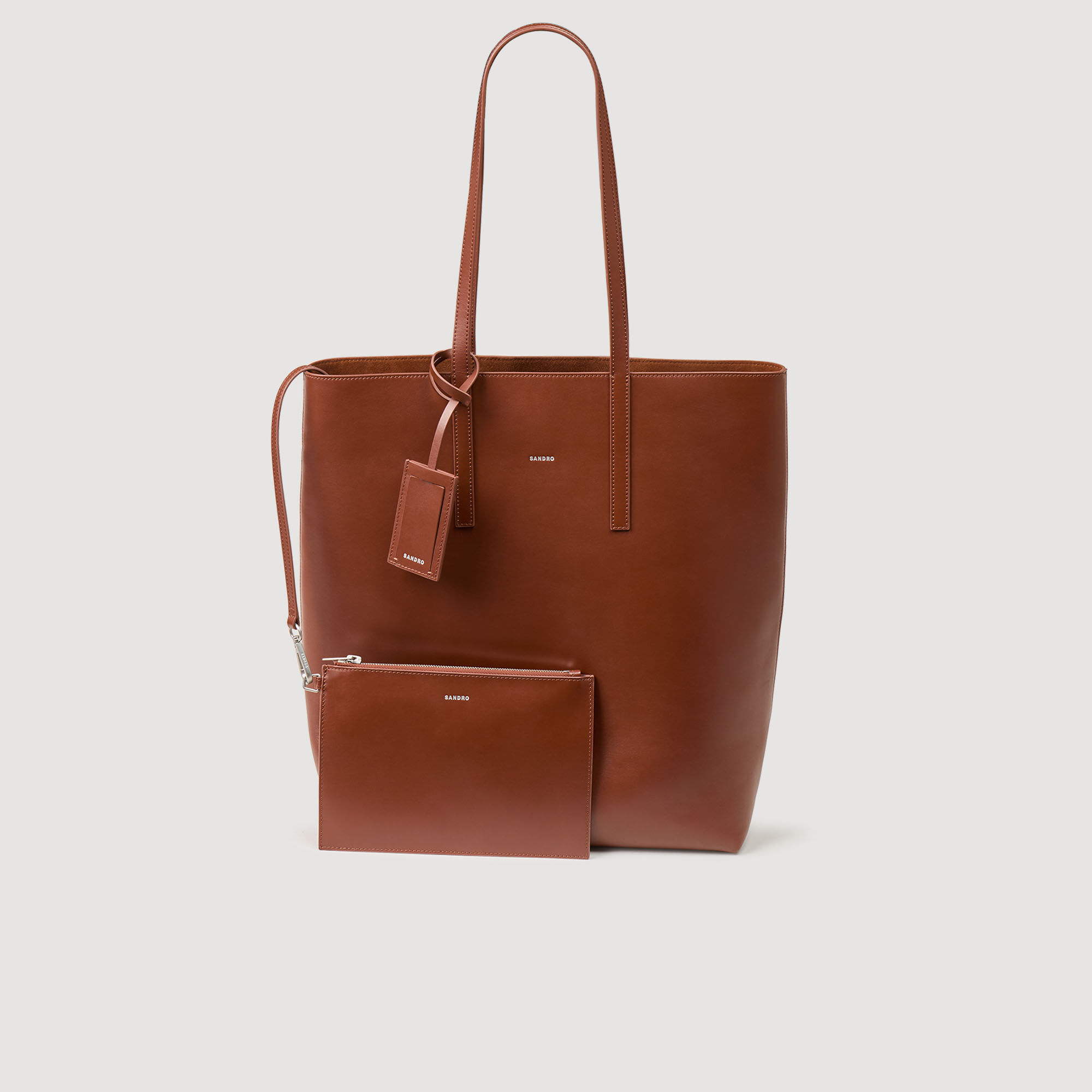 Shopper van leer