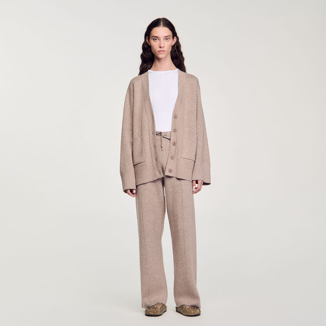 Cardigan vest lang stras