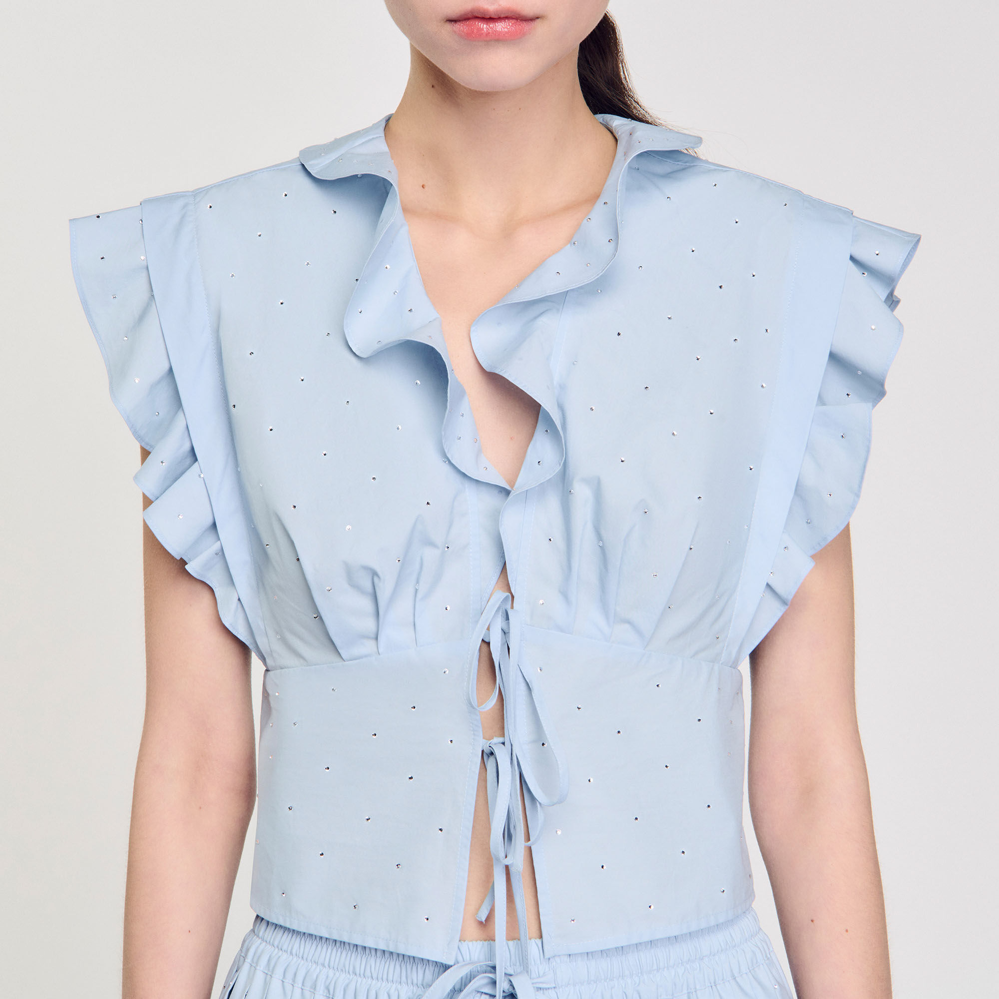 Top met volants en stras