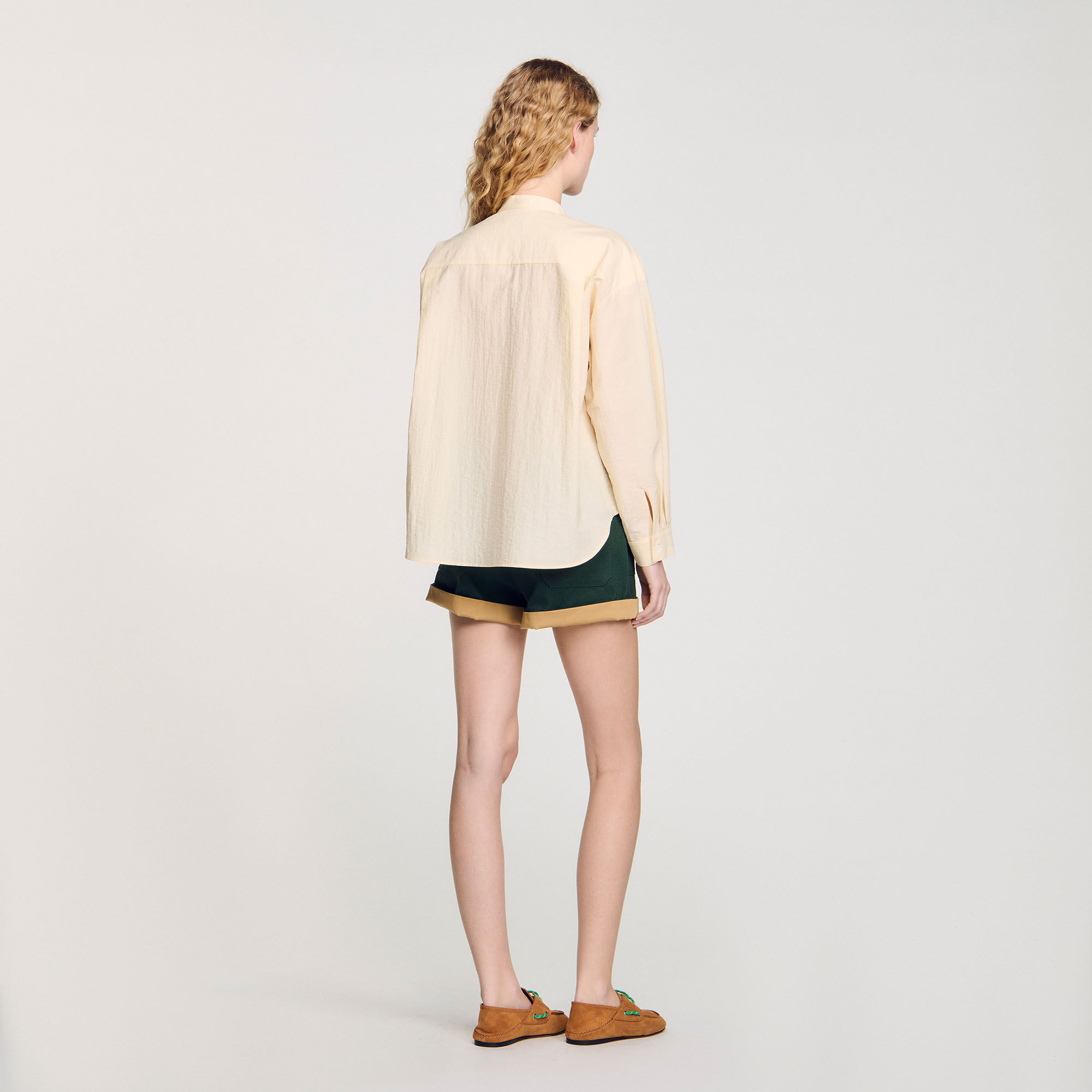 Overhemdblouse met sierdetails