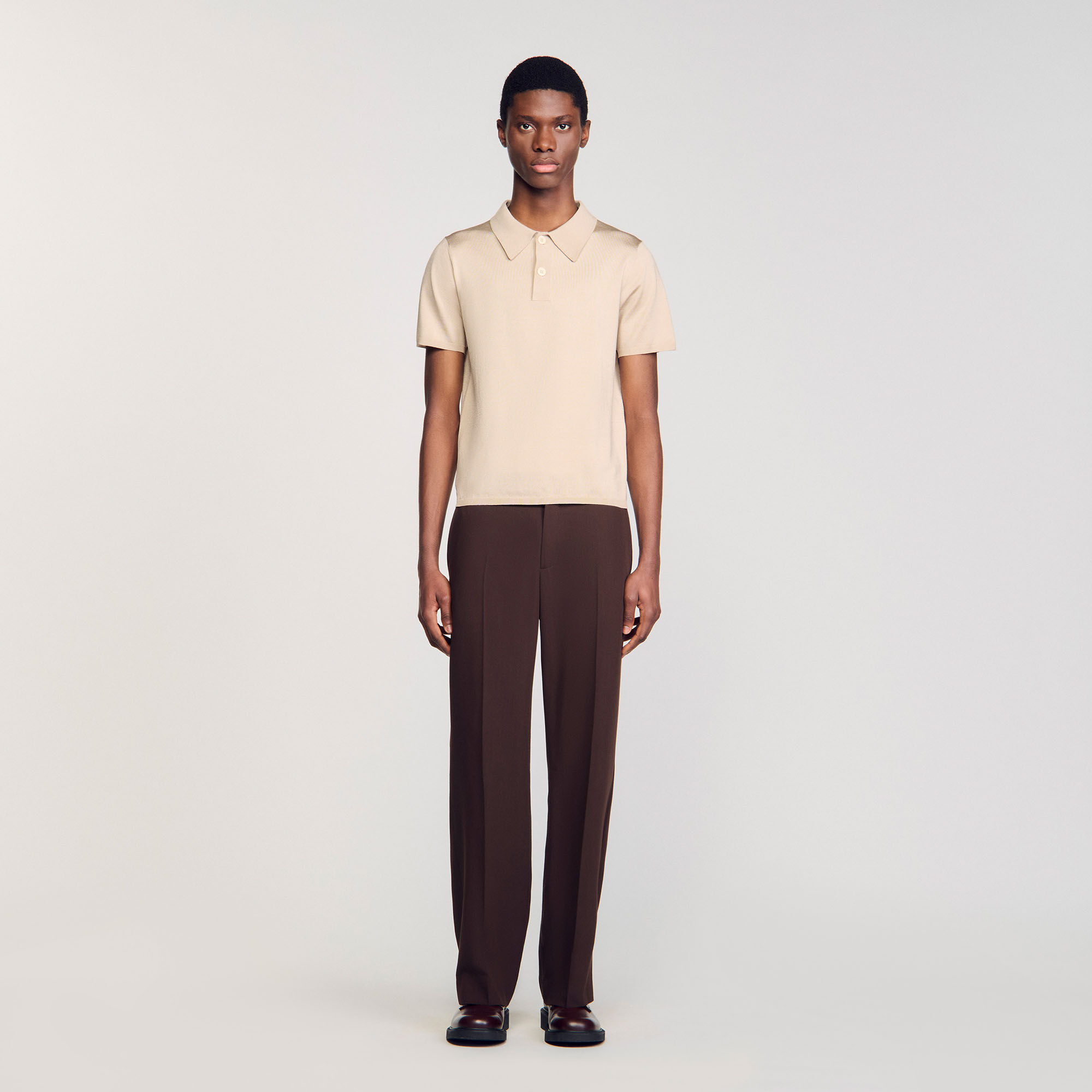 Tricot poloshirt met korte mouwen