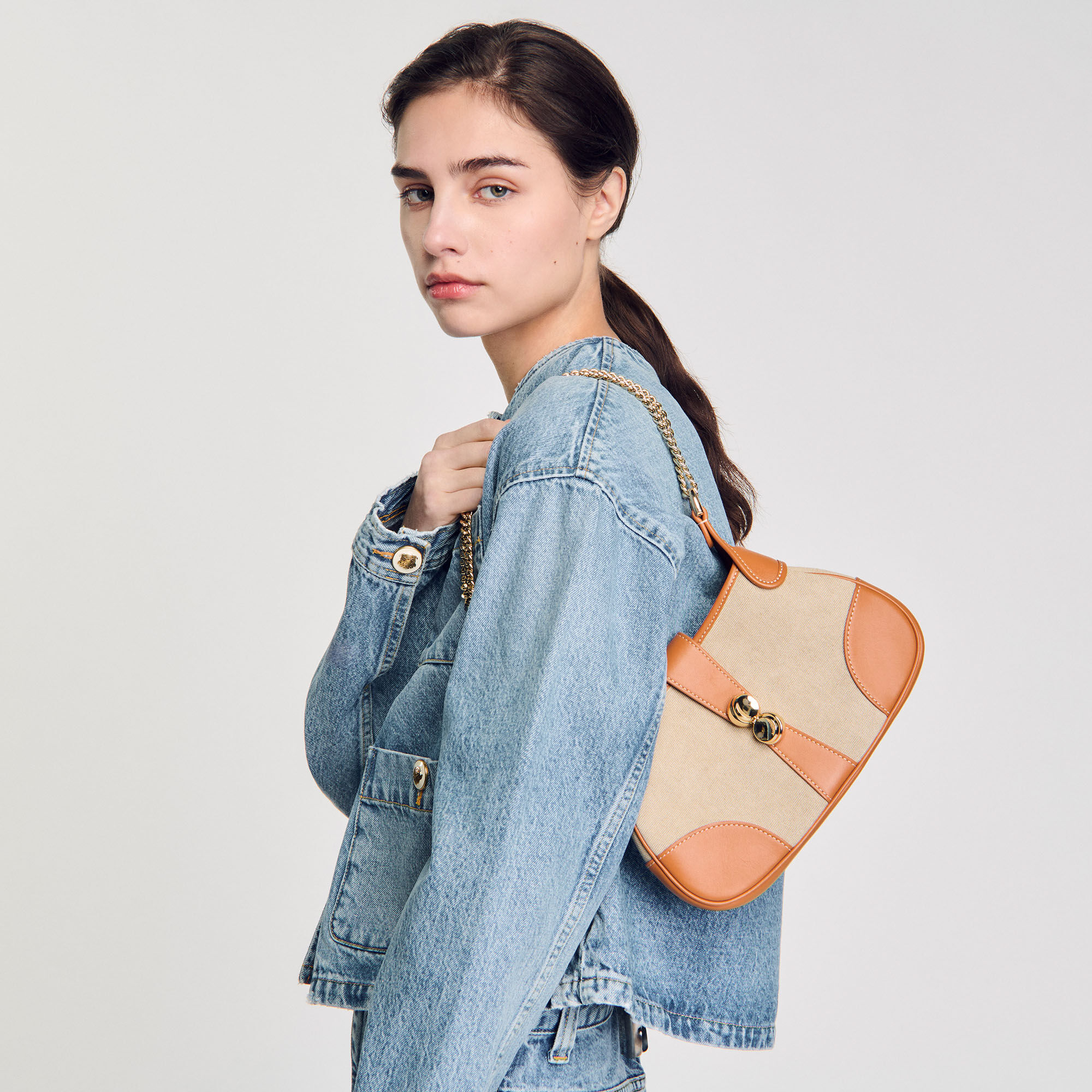 Janet tas canvas en leer