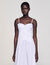 Lange jurk gedrapeerde bustier
