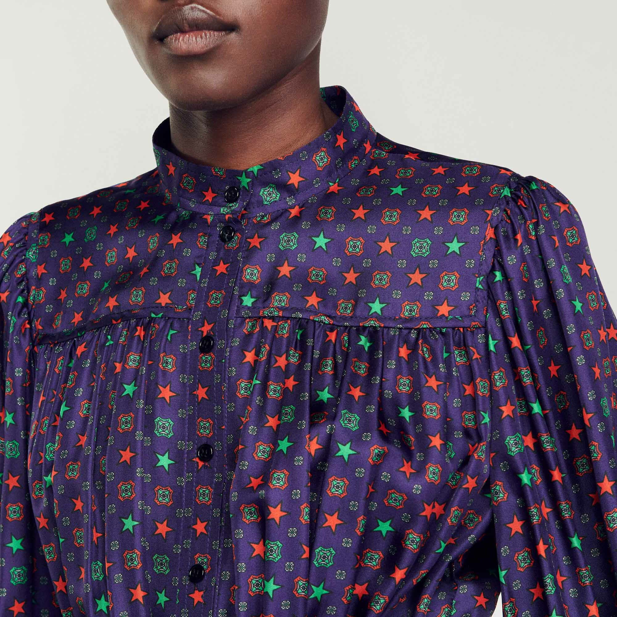 Halflange jurk met print