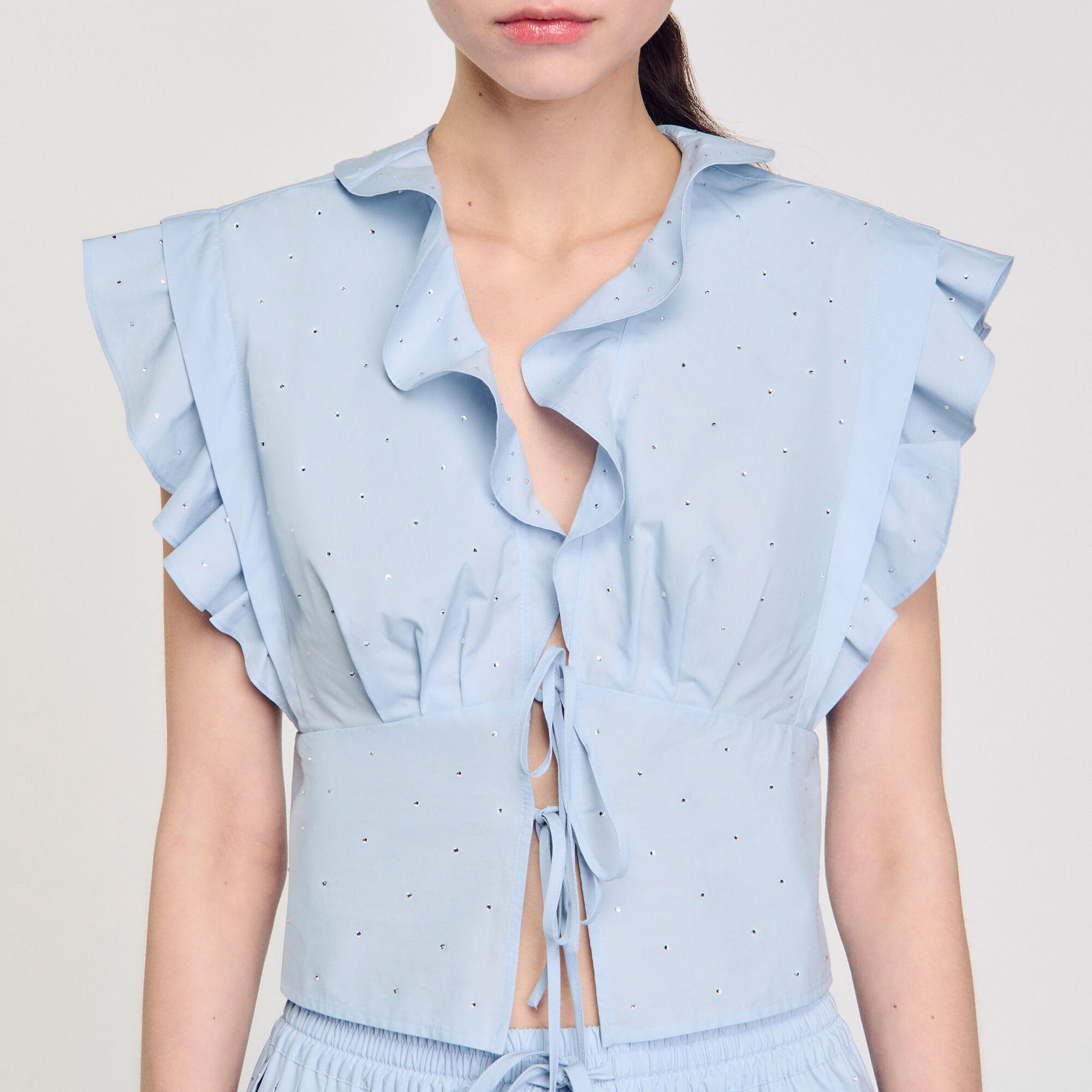 Top met volants en stras