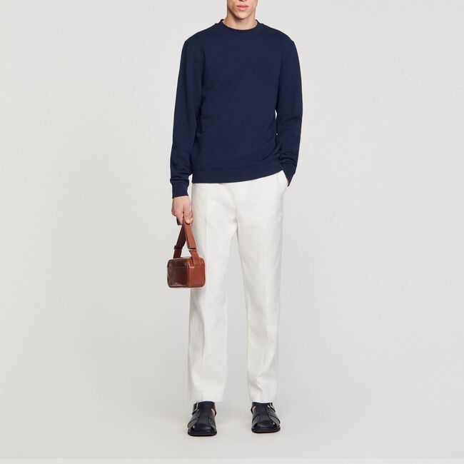 Sweatshirt katoen met bloem