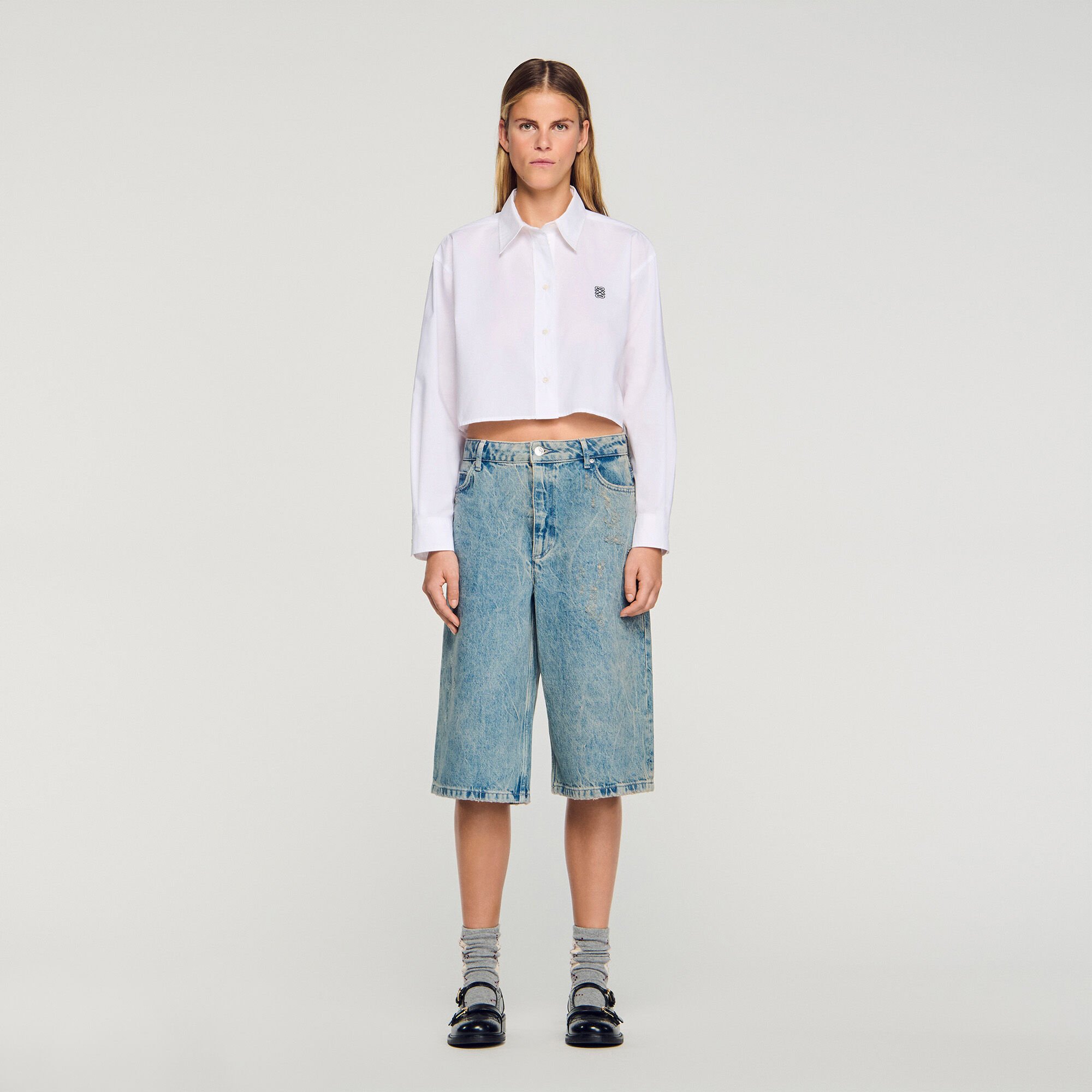 Denim bermuda used effect
