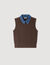 Trui van tricot en denim
