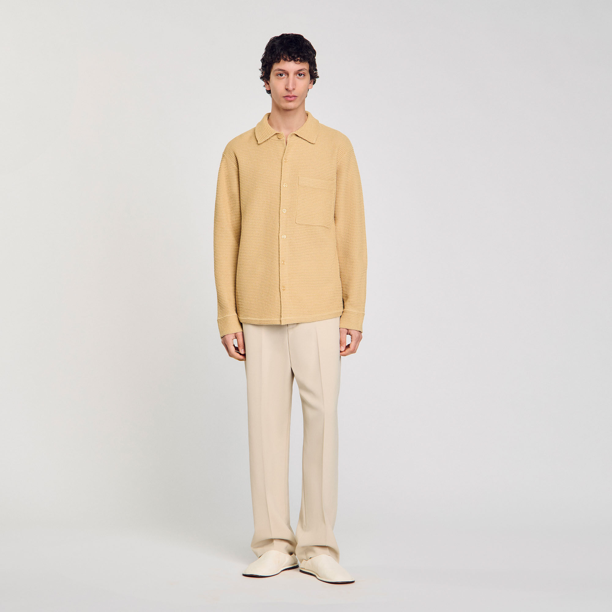 Overhemd oversized gebreid