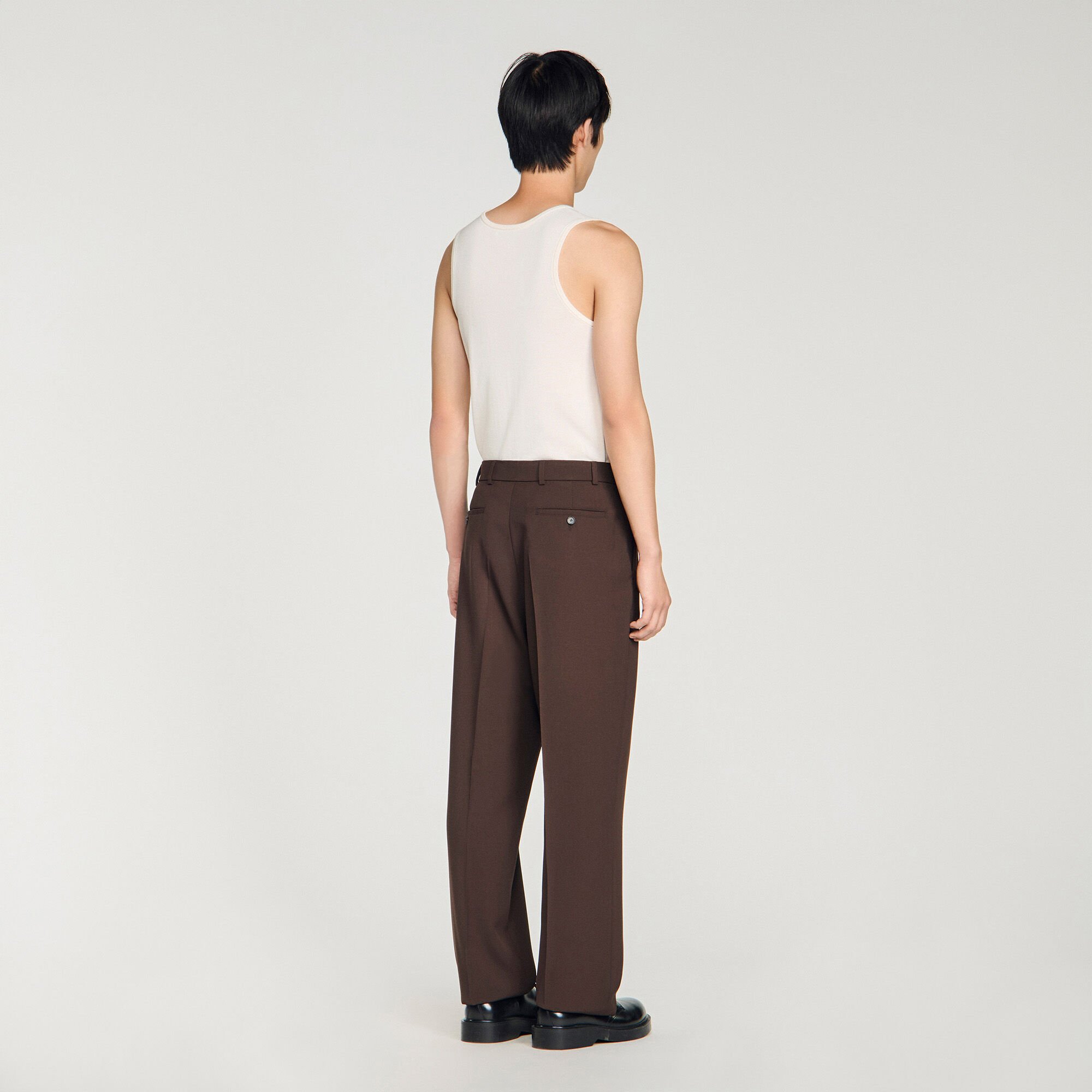 Oversize wollen pantalon