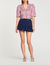 Overhemdblouse gestreept en volants