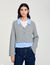 Cardigan vest afneembare overhemdkraag