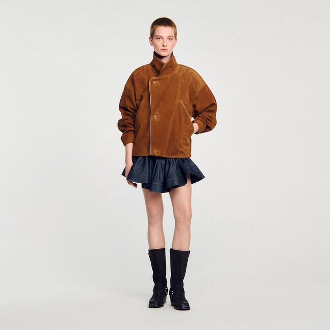 Oversized suède jack