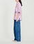 Oversized linnen blouse met borduursel