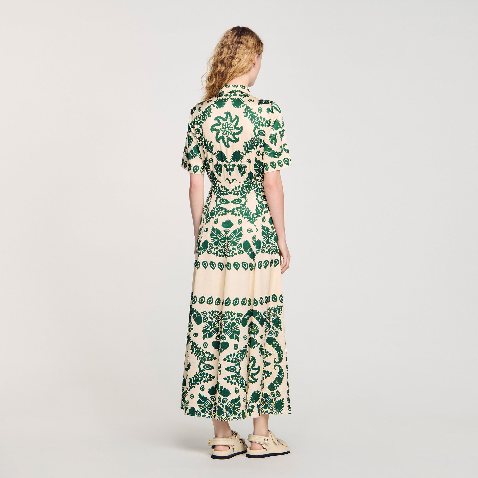 Lange jurk met bloemenprint