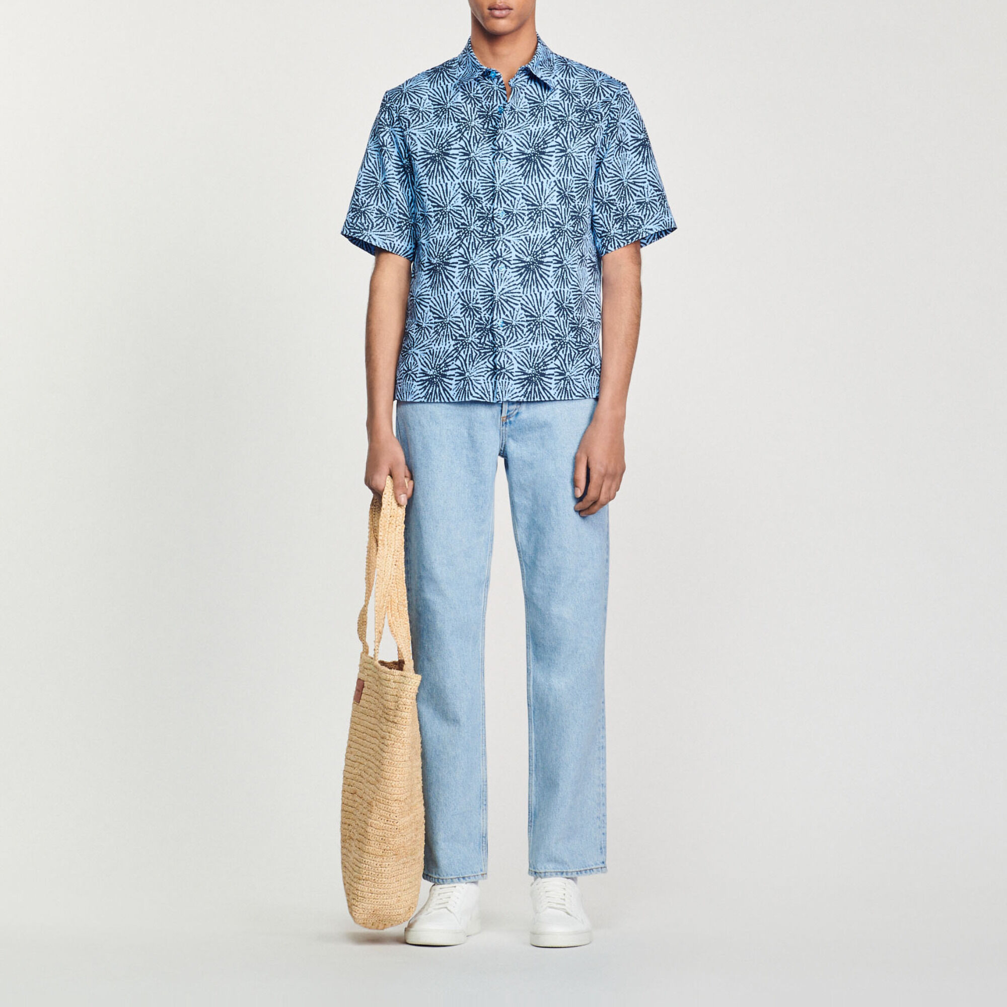 Oversized overhemd met print