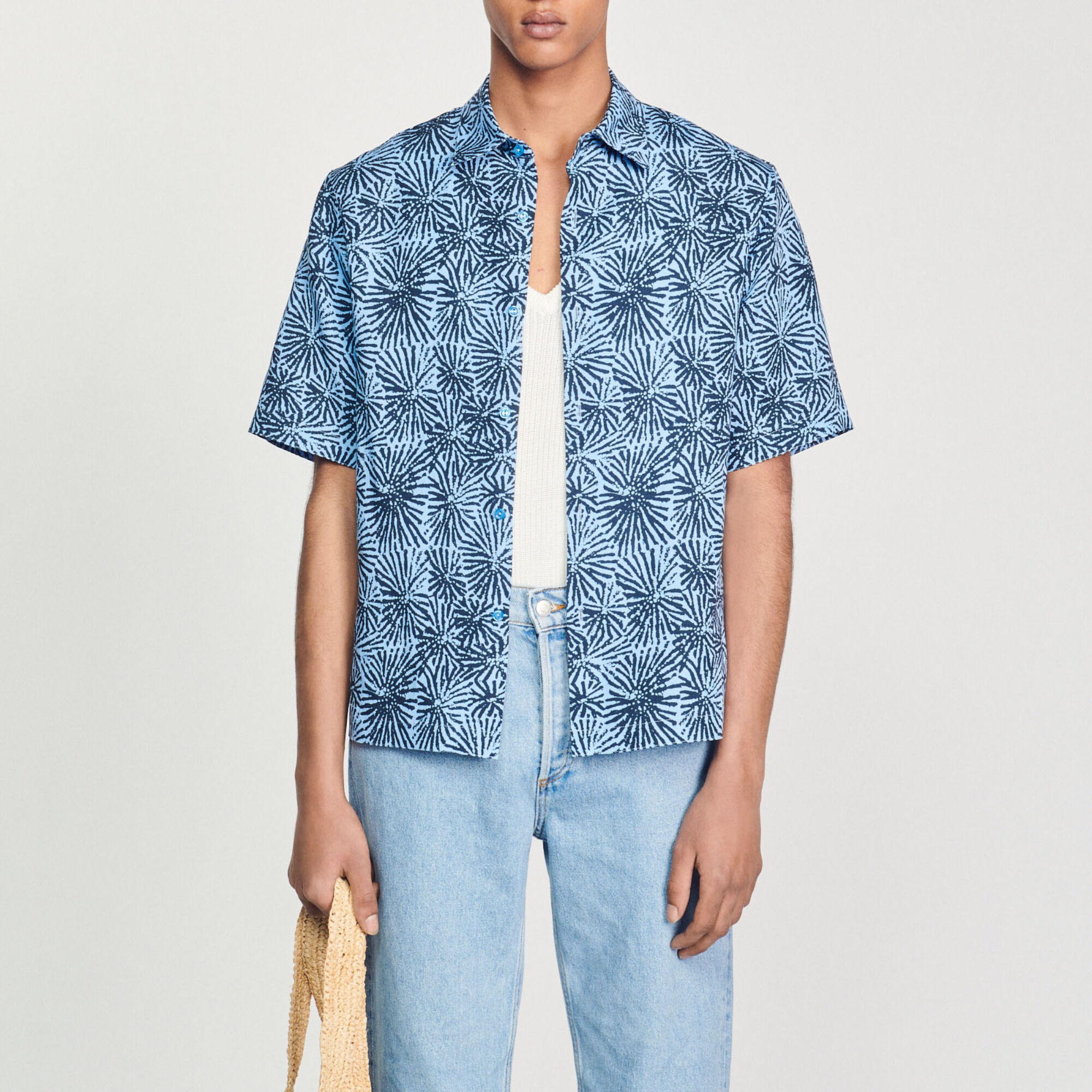 Oversized overhemd met print