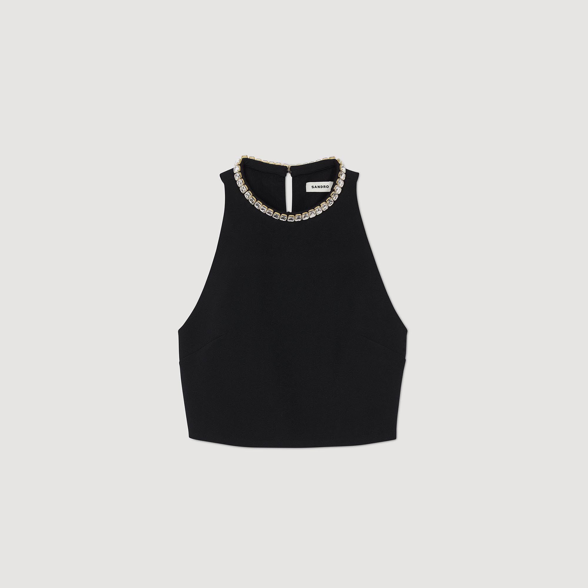 Korte top met stras - Vrouw | Sandro
