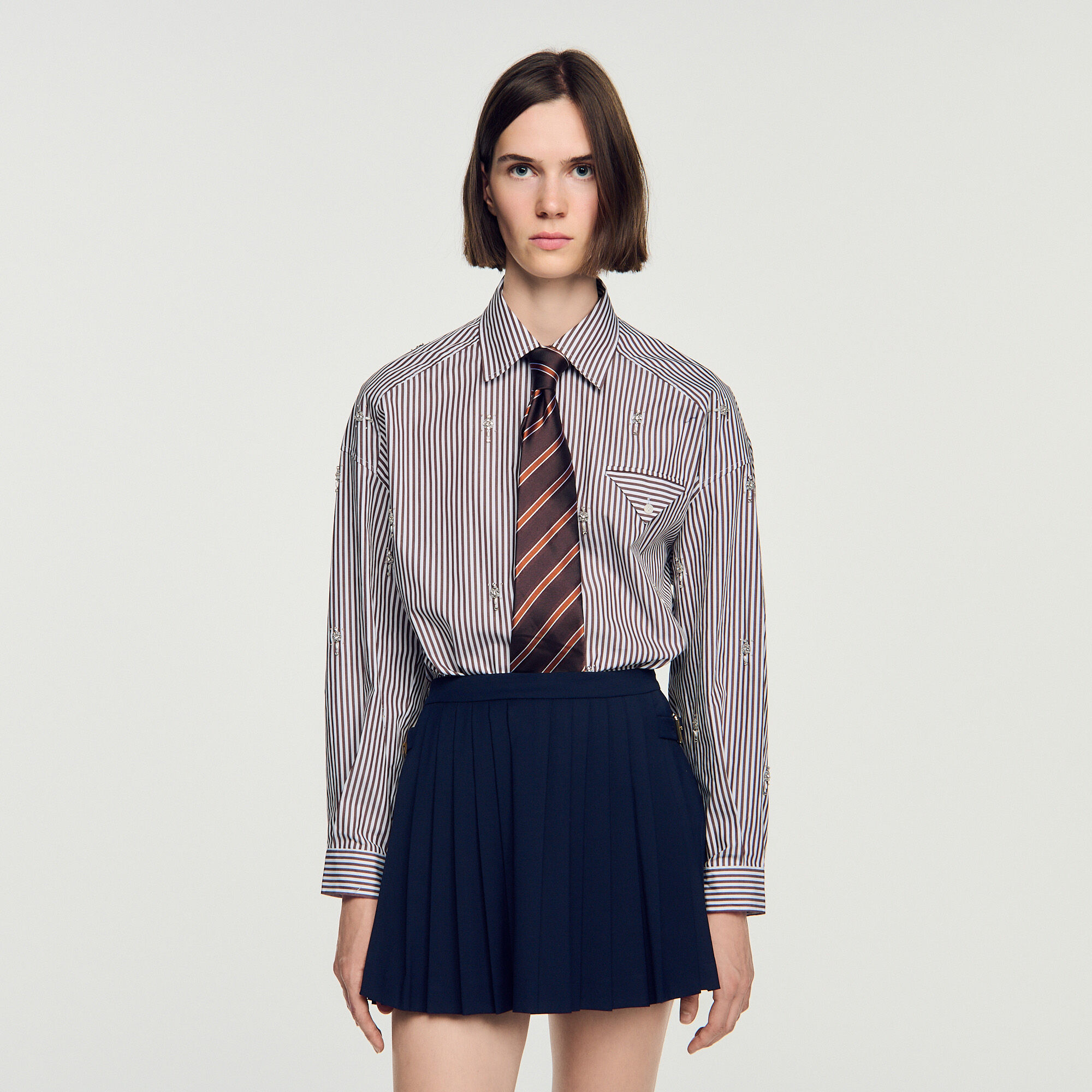 Skort met plooien - Vrouw | Sandro