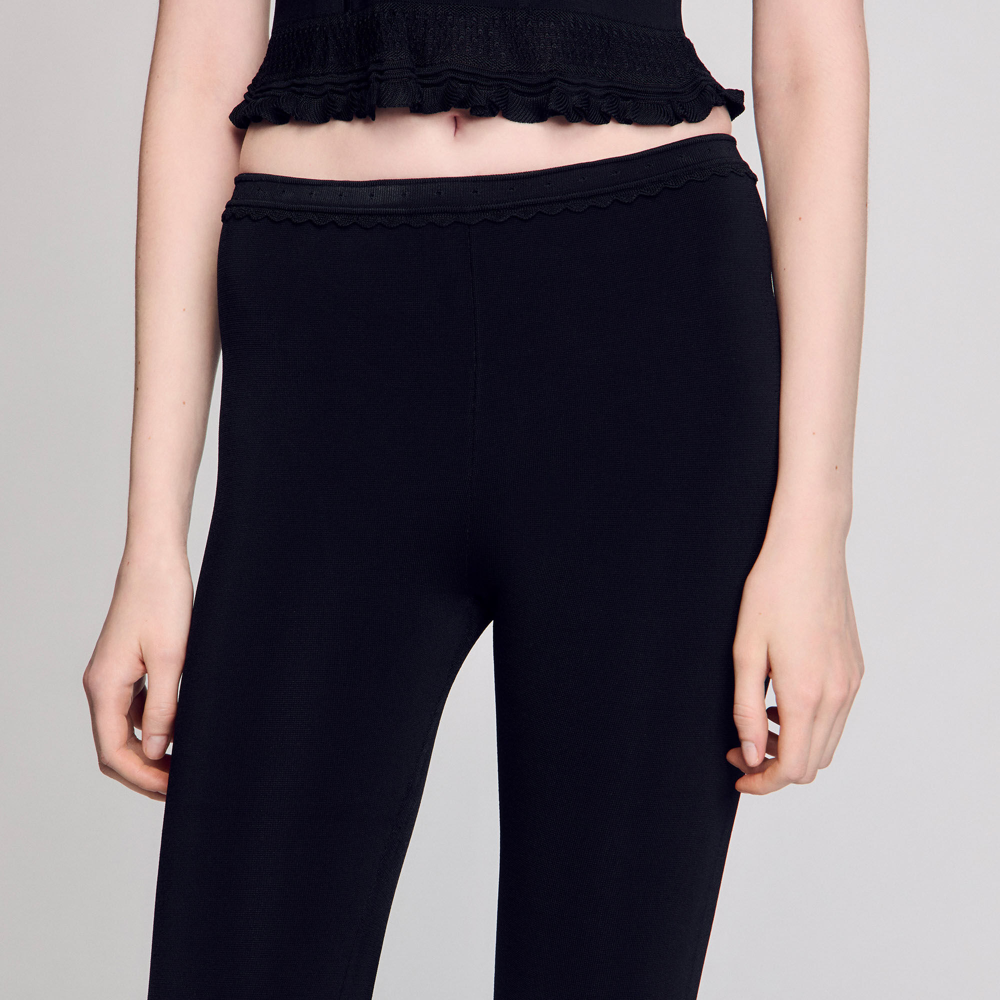 Capri broek met volants