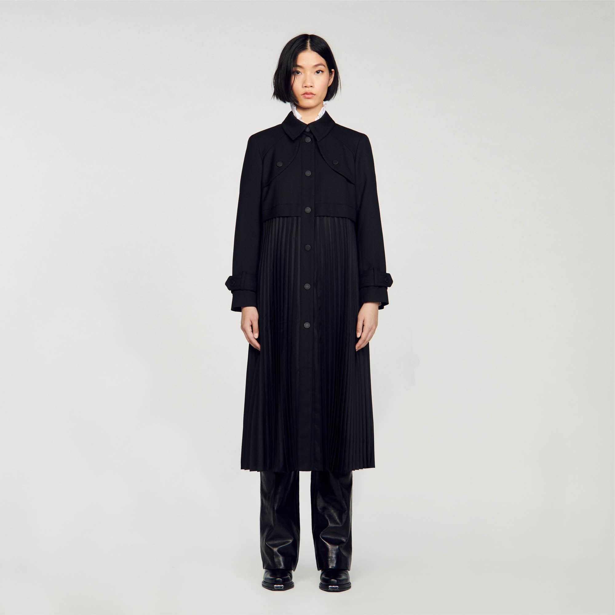 Trenchcoat met plooien