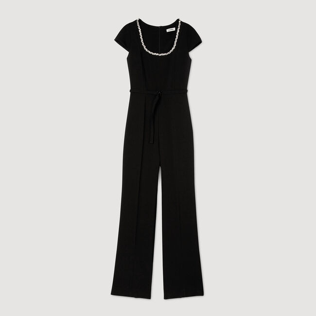 Jumpsuit met strasskraag