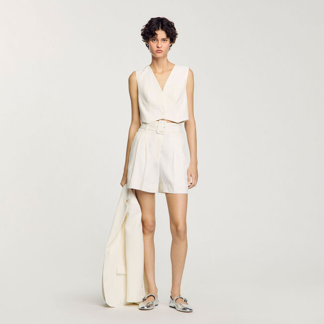 Short hoge taille met pailletten