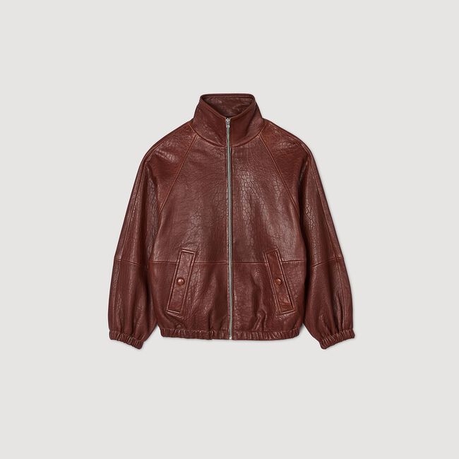 Leren jack oversized