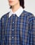 Overhemdblouse geruit met stras
