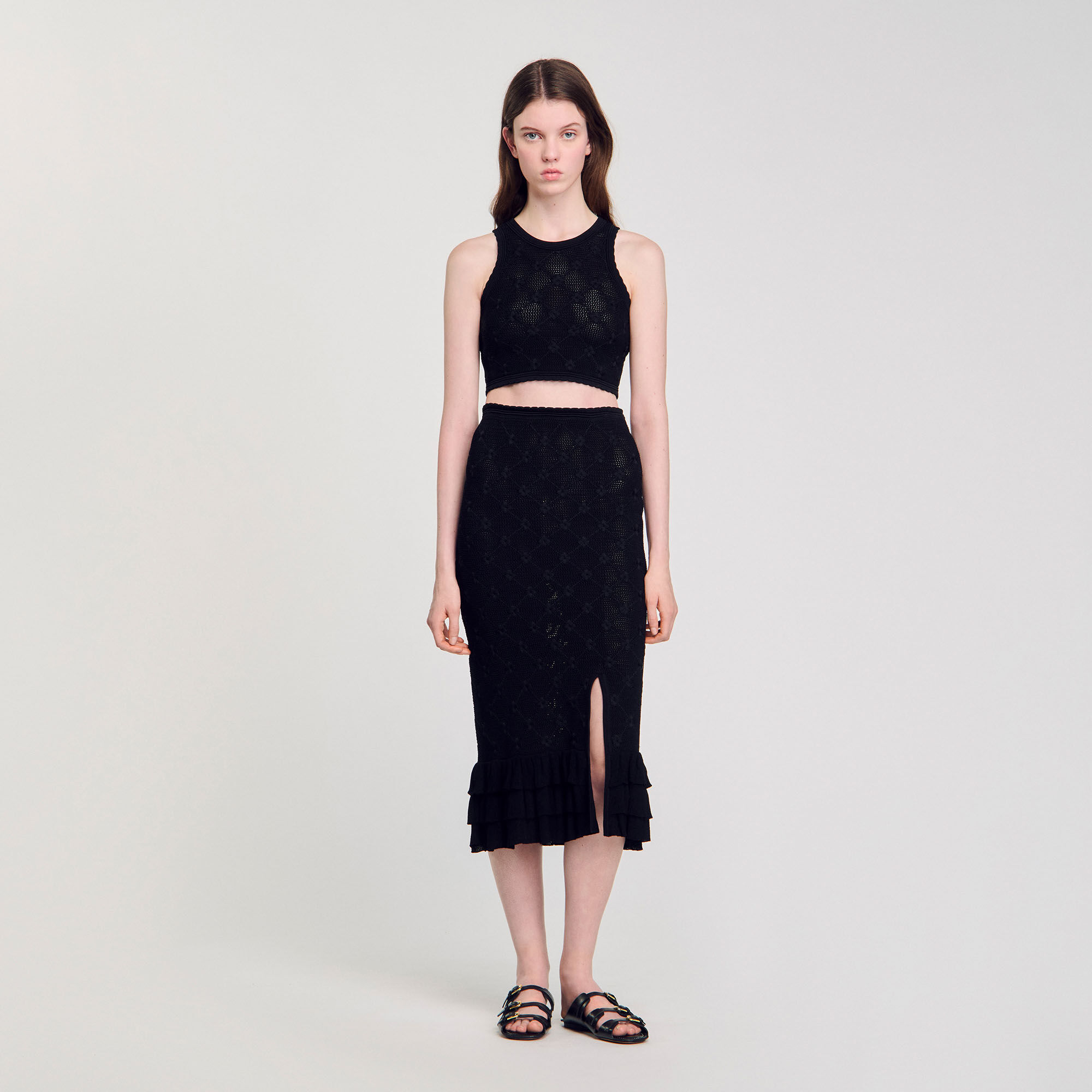 Midi rok tricot
