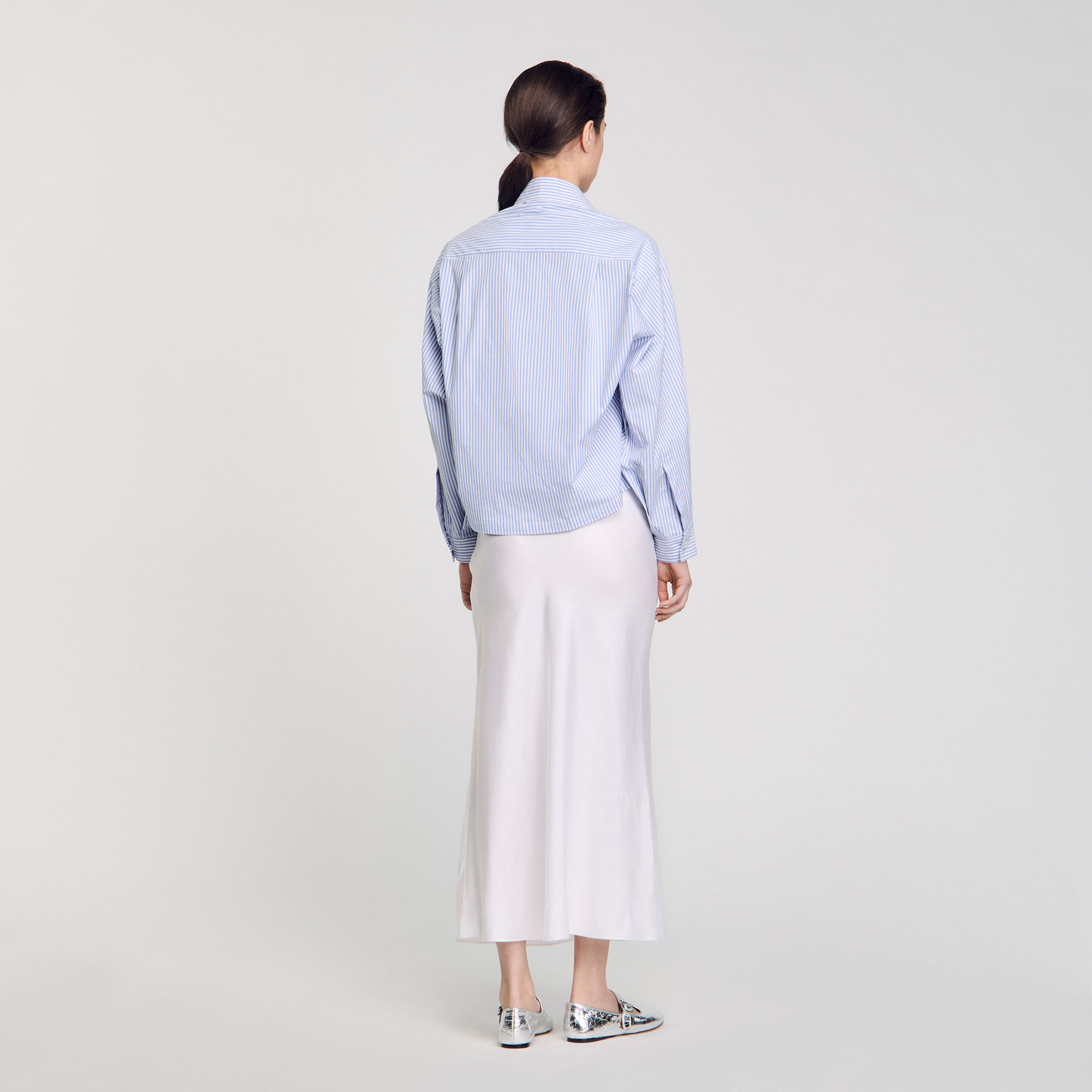 Overhemdblouse gestreept
